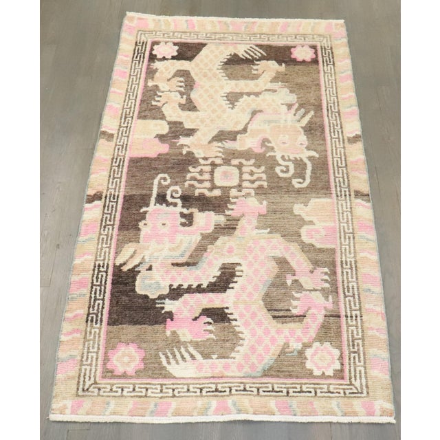 Vintage Zabihi Collection Dragon Rug - 3'1" x 5'7" For Sale In New York - Image 6 of 12