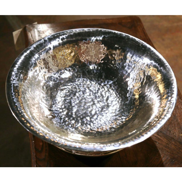 Vintage Spanish Silver Plated Center Piece on Walnut Base Stamped Valenti For Sale In San Francisco - Image 6 of 12