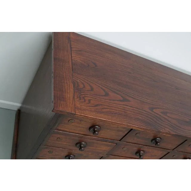 Brown Large Antique Hardwood Apothecary Cabinet, 1900 For Sale - Image 8 of 18