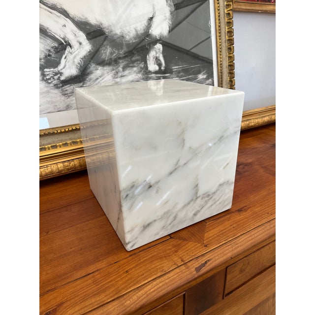 Mid-Century Marble Square With Two Sizes of Round Marble Spheres - 3 Piece Set For Sale - Image 10 of 13