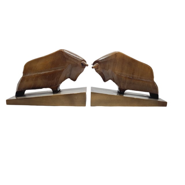 Vintage Figurative Wooden Bookends, 1950s, Set of 2 For Sale - Image 9 of 13