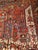 Antique Persian Heriz Karajah Rug, Hand-Knotted Wool, Geometric Medallion Pattern, Brick-Red & Navy, 9x12 For Sale - Image 14 of 17