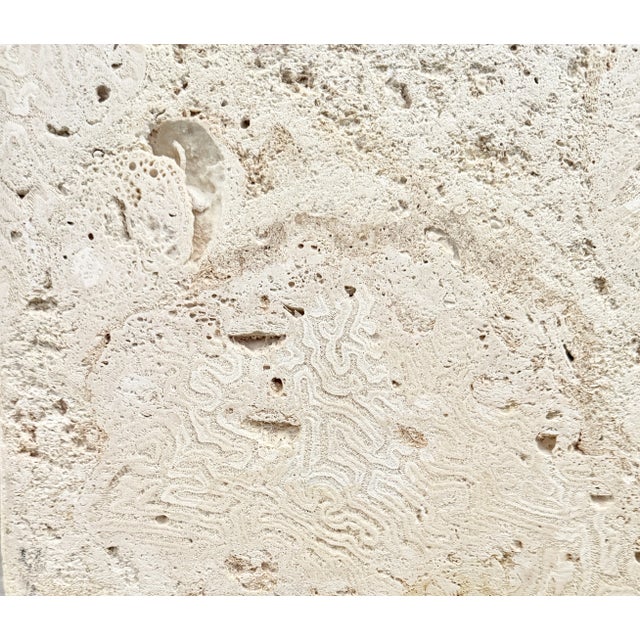 Stone Chunky Geometric 1970's Coral Stone Coffee Table Bases For Sale - Image 7 of 14