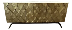 Global Views Triangle Cabinet-Brass