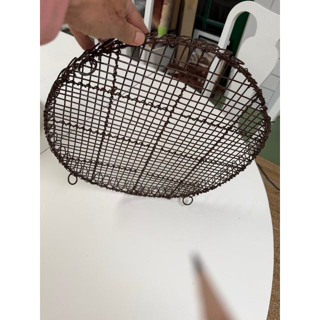 Antique Woven Wire Tray For Sale - Image 11 of 11