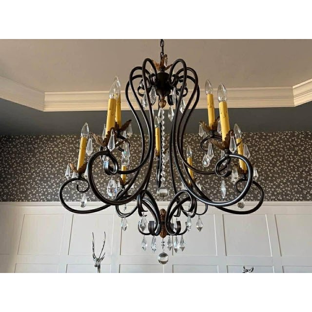 Wood Liebestraum 9 - Light Mahogany Bronze Dining Chandelier by H. A. Framburg For Sale - Image 7 of 13