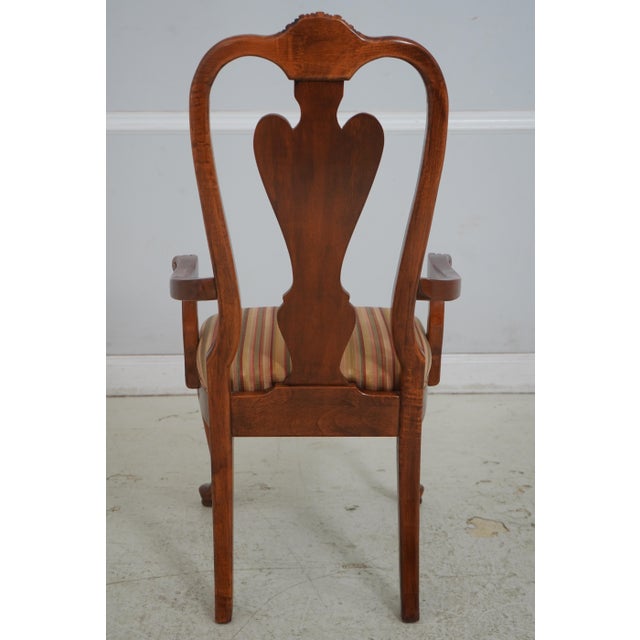 Set of 6 Cherry Queen Anne Dining Room Chairs For Sale - Image 4 of 18
