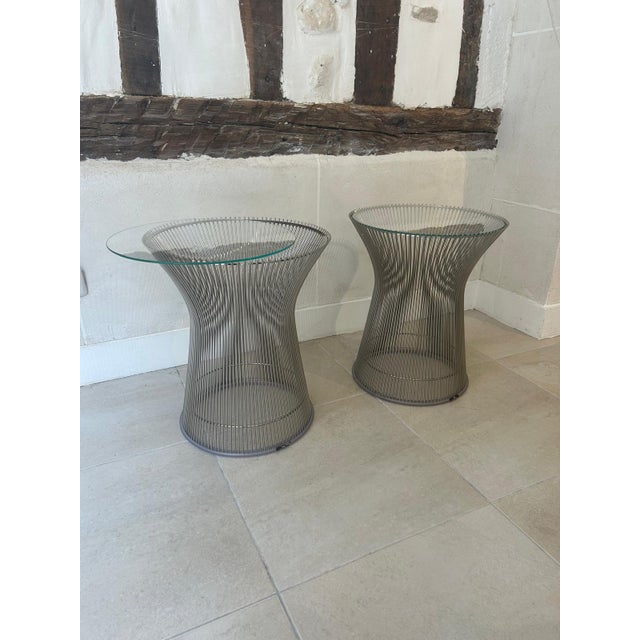 Silver Side Tables by Warren Platner for Knoll, 1960, Set of 2 For Sale - Image 8 of 8