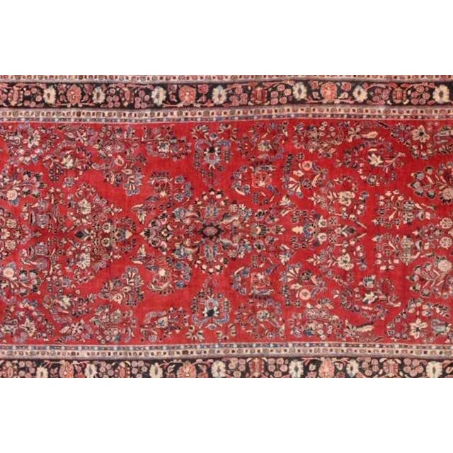 Vintage Persian Sarouk Gallery Rug For Sale - Image 4 of 12