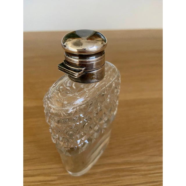 Unger Brothers Victorian Sterling Silver and Cut Glass Flask With Reposse' Cup, C. 1900 For Sale In San Diego - Image 6 of 6