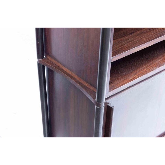 Wood Archimede Sideboard by Hirozi Fukuoh for Gavina, 1960s For Sale - Image 7 of 10