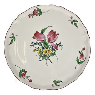 Streetlight Cake Plate with Tulip Motif from KG Lunéville Model, 1980s For Sale