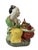Chinoiserie Vintage Famille Rose 8” Laughing Lucky Girl Statue Figurine Offerings of Food For Sale - Image 3 of 7