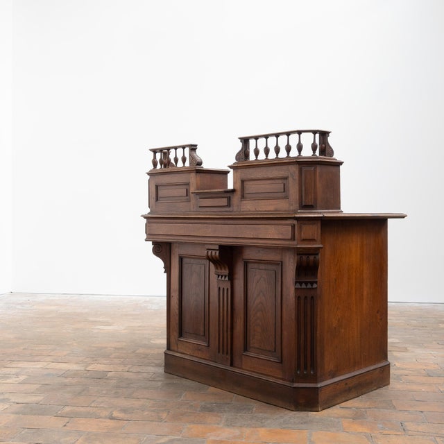 Oak Pharmacy Counter, 1900 For Sale - Image 10 of 10