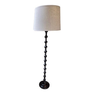 Antique Bronze and Tortoise Finish Floor Lamp For Sale