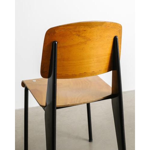 Black Mid-Century Modren French Standard Metropole 305 Dining Chair by Jean Prouvé, 1950s For Sale - Image 8 of 9