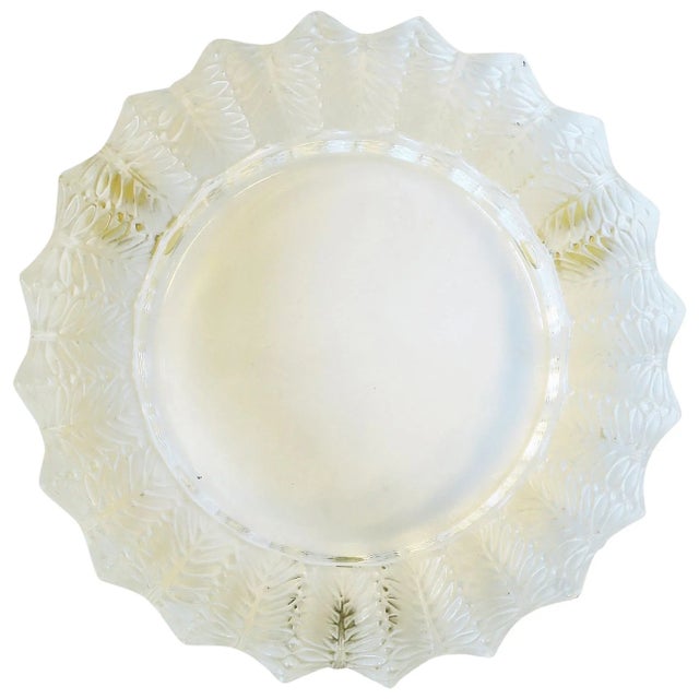Lalique French Crystal Leaf Design Dish Catchall or Ashtray For Sale - Image 13 of 13