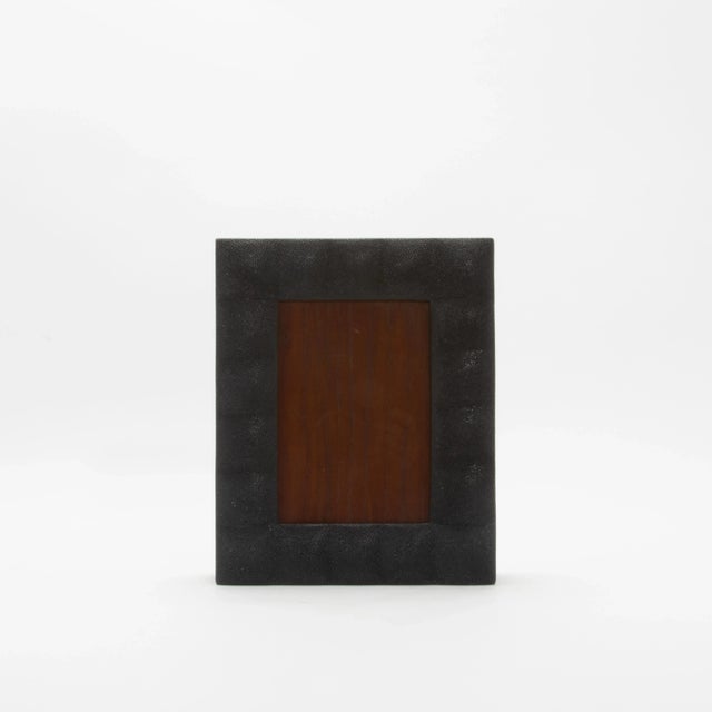 2020s Picture Frame 5x7” in Quilted Black Shagreen by R&y Augousti For Sale - Image 5 of 8