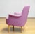 Upholstered with Lilac Wool Armchair by Carl Malmsten for O.H. Sjogren, 1960s For Sale - Image 6 of 9