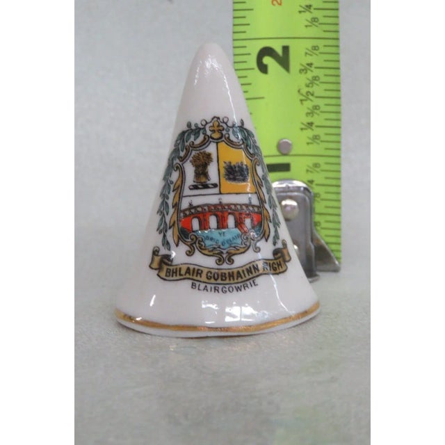 Wh Goss Porcelain Blairgowrie Scotland Candle Douter Snuffer For Sale - Image 4 of 5
