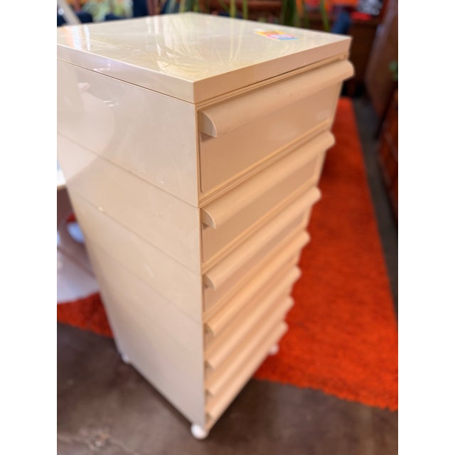 Mid-Century Modern Kartell Stacking Drawer Program - 8 Piece White Plastic Set - Space Age 1970s For Sale - Image 3 of 4