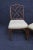 Hollywood Regency Style Faux Bamboo Carved Side Chairs - a Pair For Sale - Image 4 of 7