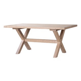 Reclaimed Elm Wood Rectangular Dining Table by Adoorne For Sale