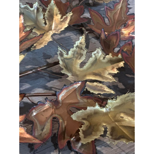 1982 Very Large Torch-Cut Metal Leaf Sculpture — 53” - Signed For Sale - Image 17 of 17