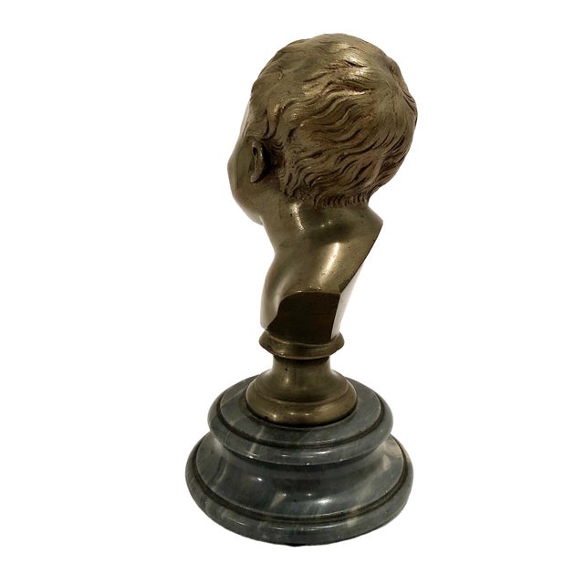 Pair of Late 19th-Century Bronze Busts After Jean-Antoine Houdon, “John Who Laughs, John Who Cries” For Sale - Image 11 of 14
