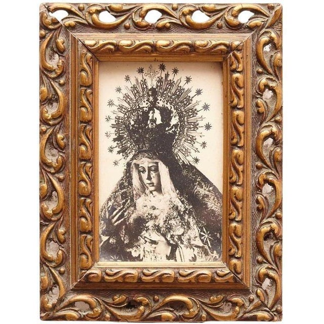 Unknown, Virgin, 1950, Paper, Framed For Sale - Image 10 of 10