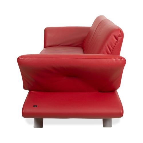 Three-Seater Sofa in Red Leather from Koinor Rossini For Sale - Image 14 of 15