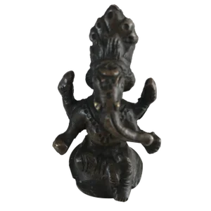 18th Century Tibetan Bronze God Ganesha Ganapati Elephant Statue