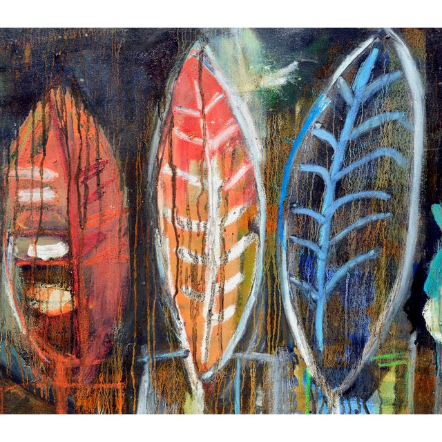 Abstract "Three Mysteries" - Abstract Expressionist Composition in Oil on Canvas by Kristin Cohen For Sale - Image 3 of 8