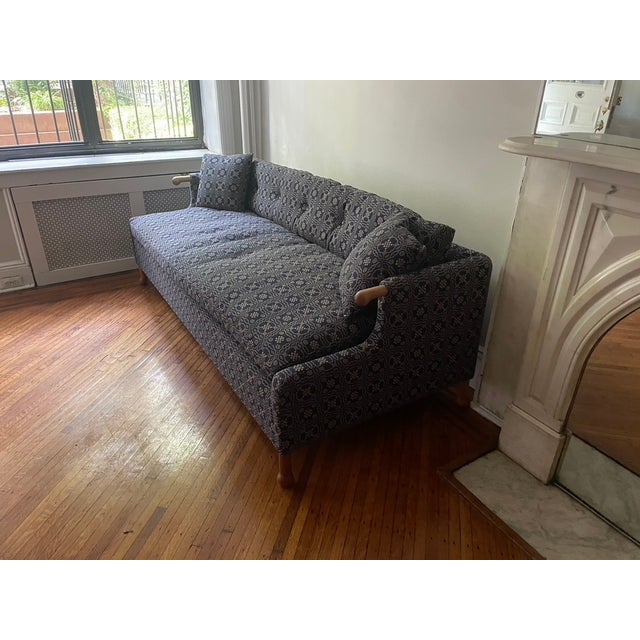 A beautiful BDDW Mabel Sofa, measuring 7 feet in length, upholstered in the distinctive BDDW Fabric #422 and finished with...