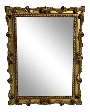 Gold Finish Contemporary Mirror Frame