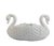 Hollywood Regency 20th Century Italian White Ceramic Double Swan Centerpiece Planter For Sale - Image 3 of 6
