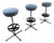 Vintage Industrial Bar Stools in Ice Blue, 1970s For Sale