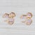 Art Deco New Amethyst Hexagon Cluster Stud Earrings 14k Yellow Gold - 2 Pieces For Sale - Image 3 of 5