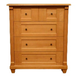 Five-Drawer Linen Chest in Alder For Sale