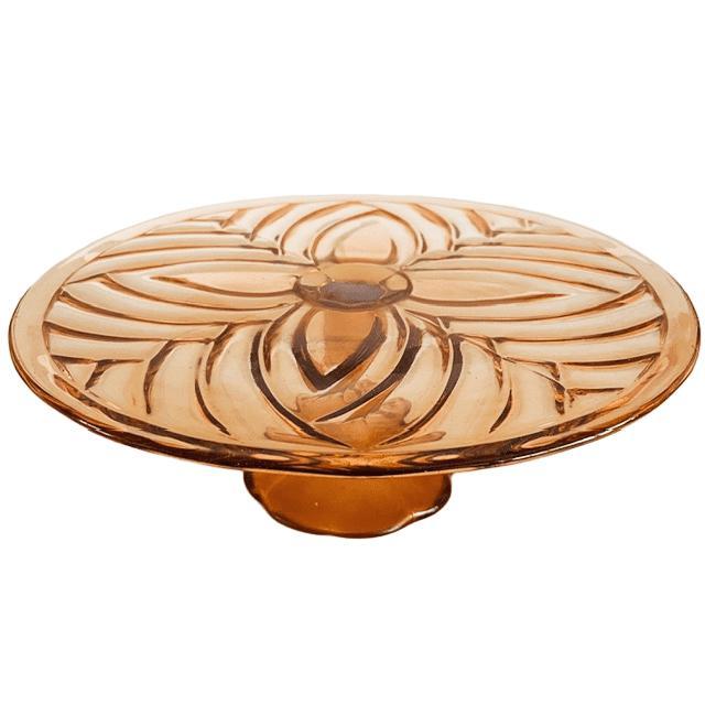 Art Deco Glass Cake Stand from Val St. Lambert, 1930s For Sale - Image 6 of 6