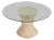 Hollywood Regency Rattan Wheat Sheaf Round Glass Top Pedestal Dining Table For Sale