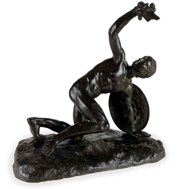 Bronze Statue of a Gladiator Tommaso Campajola, 1920s For Sale - Image 6 of 11