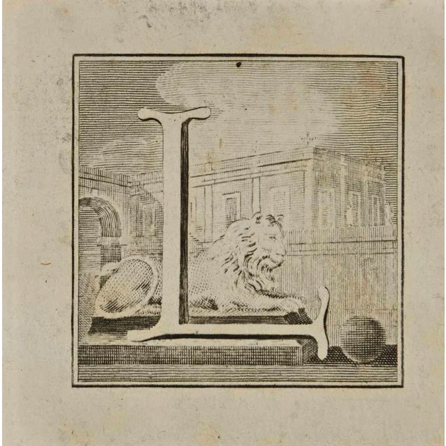 Letter of the Alphabet L, from the series "Antiquities of Herculaneum", is an etching on paper realized by Luigi...