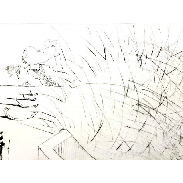 Gray Salvador Dali - The Beach - Original Etching 1967 For Sale - Image 8 of 10