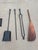 Black Vintage 4 Piece Wrought Iron Fireplace Tool Set For Sale - Image 8 of 8