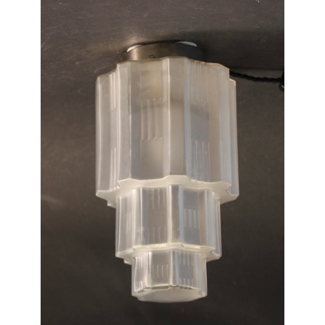 Silver Art Deco French Skyscraper Chandellier, 1930s For Sale - Image 8 of 11