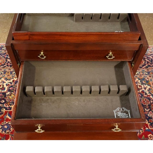 Hickory American Masterpiece Collection Queen Anne Burl Walnut Silver Chest For Sale - Image 13 of 15