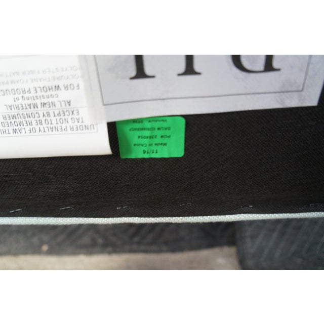 3 Restoration Hardware Rh Martine Tufted Blue Bar Counter Stools 42" For Sale - Image 13 of 14