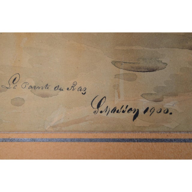 G. Masson a Charming Belle Époque View of Brittany’s Legendary Pointe Du Raz, Captured in 1900 For Sale - Image 4 of 11