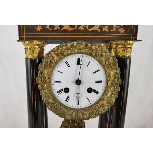 Wood Antique French Pendulum Clock, 1845 For Sale - Image 7 of 18